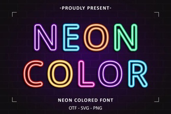 Bright Neon Fonts for Bold, Creative Designs